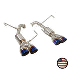 Nameless Axleback Exhaust - 2022+ Subaru WRX - 4" Muffler - 3.5" Single Wall Neochrome Tips