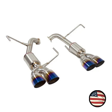 Nameless Axleback Exhaust - 2022+ Subaru WRX - 4" Muffler - 3.5" Single Wall Neochrome Tips