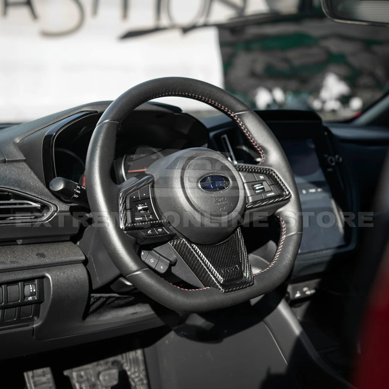 EOS 2022+ Subaru WRX Steering Wheel Trim Cover - Carbon Fiber