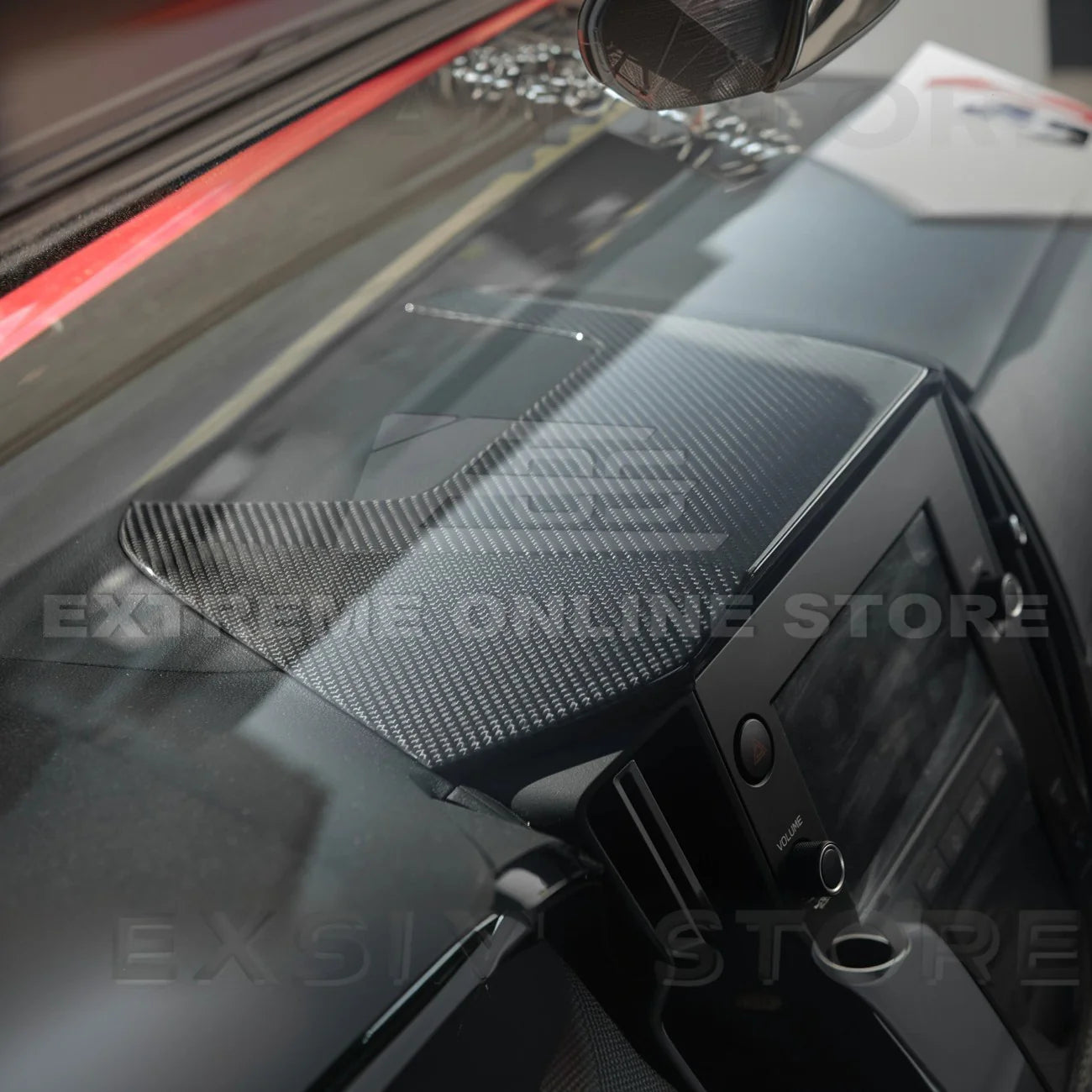 EOS Carbon Fiber Navigation Hood Carbon Fiber Overlay 2022+ Subaru WRX