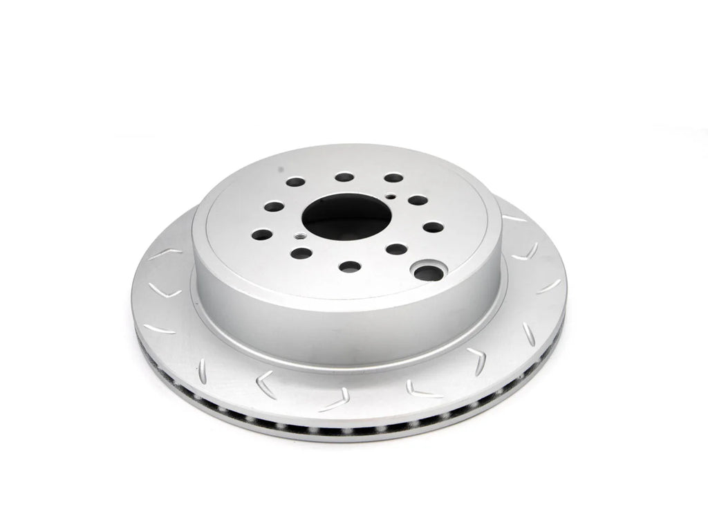 FactionFab Slotted Rear Rotor V2 Dual Drilled 5x100/114 Subaru WRX 2022+ 6MT