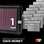 K&N High-Flow Original Lifetime Engine Air Filter - SUBARU WRX 2022+