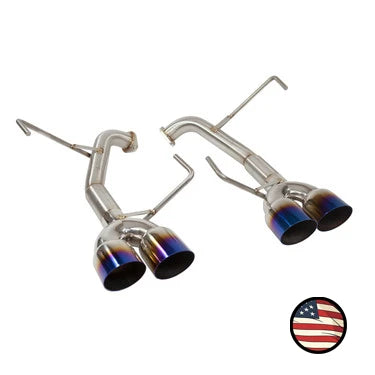 Nameless Axleback Exhaust - 2022+ Subaru WRX - Muffler Delete - 3.5" Single Wall Neochrome Tips