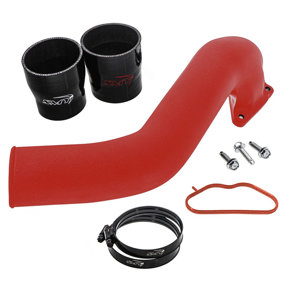SMY GODZILLA Cast Aluminum Top Mount Intercooler Pipe Red Subaru 2022-2026 WRX / Ascent / Outback / Legacy