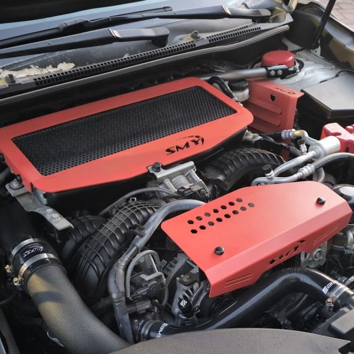 SMY V2 Pulley / Alternator Cover Wrinkle Red Subaru 2022-2026 WRX