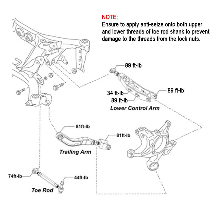 SMY Stealth 26mm Front and 24mm Rear Sway Bar w/ Endlinks & LCA Kit Lowered Subaru 2022-2026 WRX